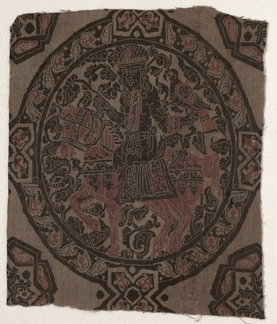 Fragment mit einem Reiterfalkner-König, Iran oder Irak, Abbasidenzeit von Middle Eastern
