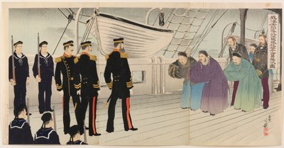 Kapitulation von Admiral Ding Ruchang, Kommandant der Beiyang-Flotte, nach dem Fall von Weihaiwei von Migita Toshihide