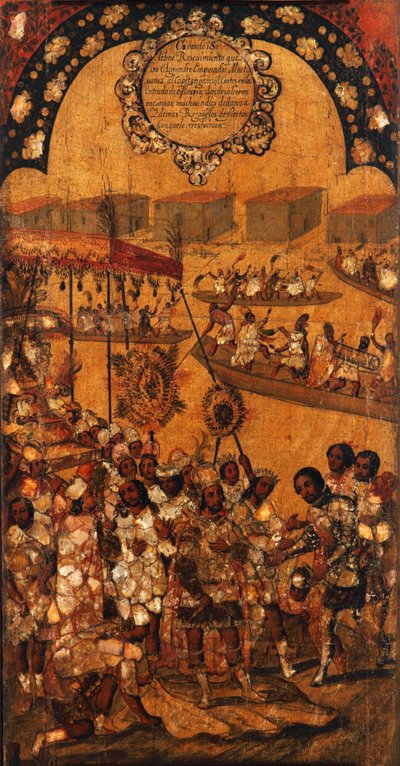 Die Eroberung Mexikos, Tafel X, ca. 1696-1715 von Miguel Gonzalez