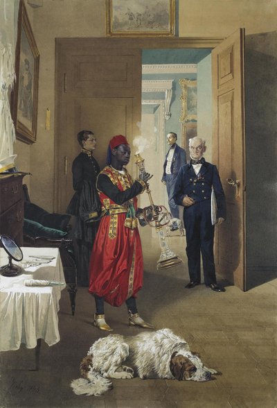 Foyer des Großen Palastes in Zarskoje Selo, 1865 von Mihaly von Zichy