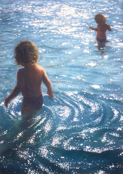 Zwillinge im Freibad von Mike Briscoe