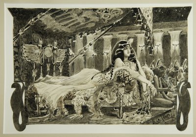 Kleopatra auf dem Bett, 1899 von Mikhail Aleksandrovich Vrubel