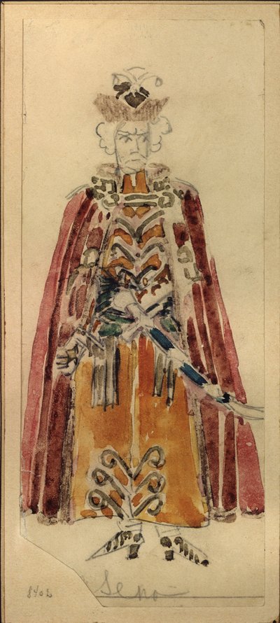 Kostümentwurf für die Oper Mazepa von P.I. Tschaikowski von Mikhail Aleksandrovich Vrubel