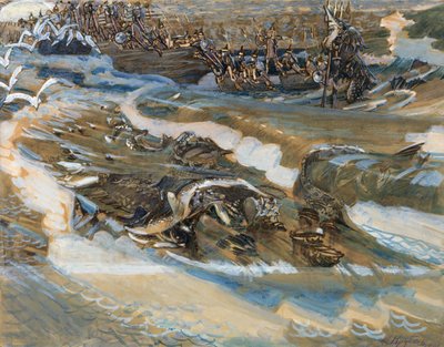 Illustration zum Märchen vom Zaren Saltan von A. Puschkin, 1901 von Mikhail Aleksandrovich Vrubel