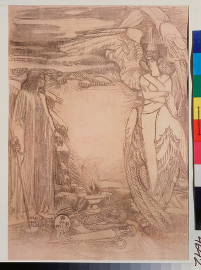 Illustration für das Gedicht Prophet von A. Puschkin von Mikhail Aleksandrovich Vrubel