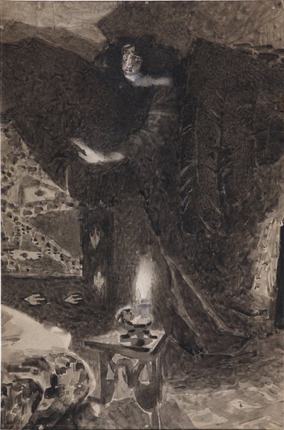 Illustration zum Gedicht Der Dämon von Michail Lermontow, 1890-1900 von Mikhail Aleksandrovich Vrubel