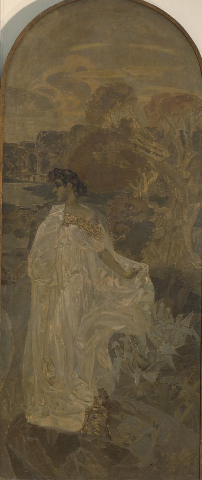 Minerva, rechter Flügel des Paris-Urteils-Triptychons von Mikhail Aleksandrovich Vrubel