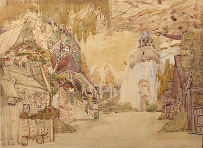 Bühnenbild für die Oper Die Zarenbraut von N. Rimski-Korsakow, 1899 von Mikhail Aleksandrovich Vrubel
