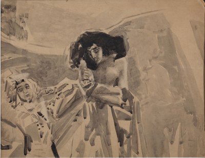 Tamaras Tanz. Illustration zum Gedicht Der Dämon von Mikhail Lermontov, 1890-1891 von Mikhail Aleksandrovich Vrubel