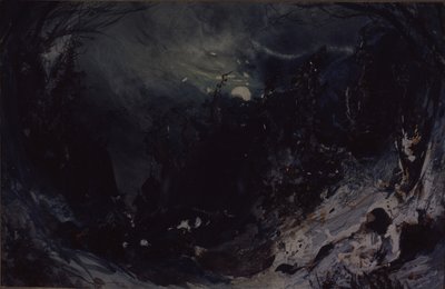 Bühnenbild für die Oper Die Macht des Bösen von A. Serov, 1871 von Mikhail Ilyich Bocharov