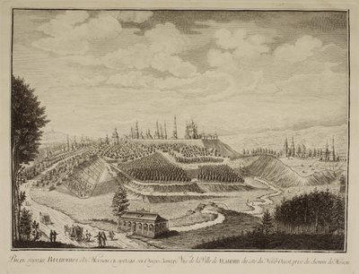 Ansicht der Stadt Wladimir, 1769 von Mikhail Ivanovich Makhaev