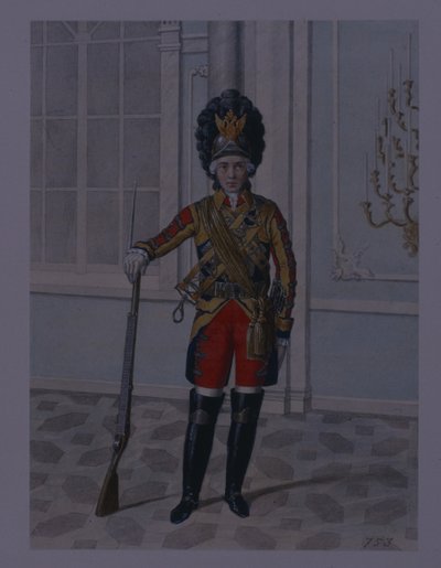 Offizier des Leibgarderegiments, 1764-1796, frühe 1840er Jahre von Mikhail Ivanovich Terebenev