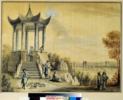 Der Pavillon Grand Caprice im Katharinenpark in Zarskoje Selo von Mikhail Matveevich Ivanov