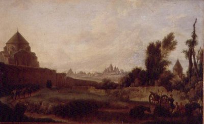 Ansicht von Etschmiadsin in Armenien von Mikhail Matveevich Ivanov