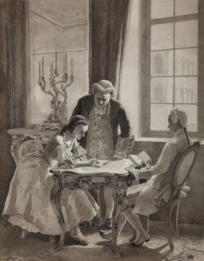 Russischunterricht von Kaiserin Katharina II., 1894 von Mikhail Petrovich Klodt Baron