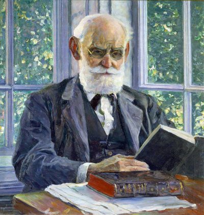 Porträt des Physiologen, Psychologen und Arztes Ivan P. Pavlov, 1849-1936, 1930 von Mikhail Vasilyevich Nesterov