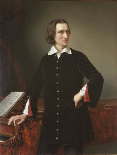 Porträt von Franz Liszt von Miklós Barabás