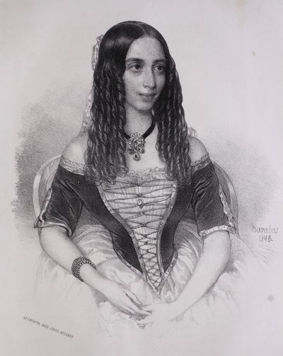 Porträt von Emília Lemouton (Barabás Miklós, 1845) von Miklós Barabás