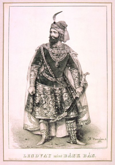 Lendvay Márton als Bánk Bán (Barabás Miklós, 1845) von Miklós Barabás
