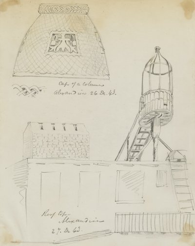 Alexandria (Dach / Kapitell einer Säule) von Miner Kilbourne Kellogg