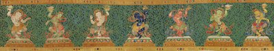 Detail der kaiserlichen bestickten Seiden-Thangka von Ming Dynasty Chinese School