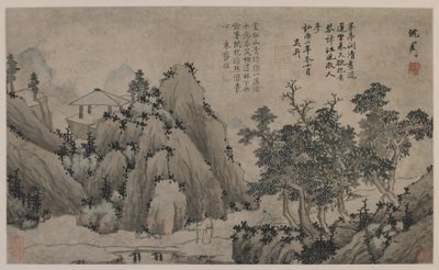 Spaziergang an einem Bergbach von Ming Dynasty Chinese School