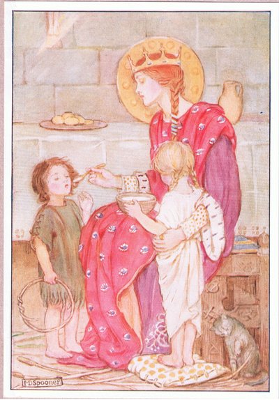 Einer nach dem anderen fütterte sie jedes kleine Waisenkind mit ihrem eigenen goldenen Löffel von Minnie Didbin Spooner