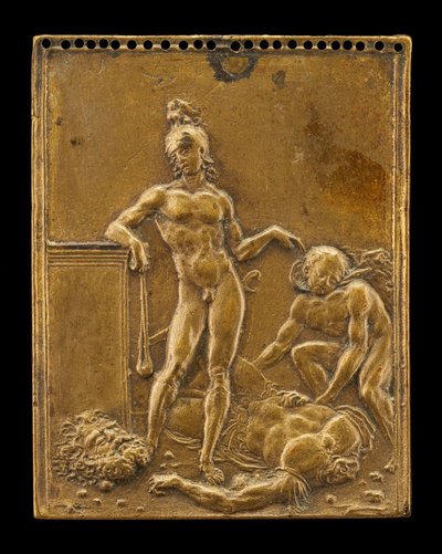 David triumphiert über Goliath, 1507 oder früher von Moderno