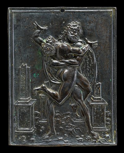 Herkules und Antäus, spätes 15. - frühes 16. Jahrhundert von Moderno