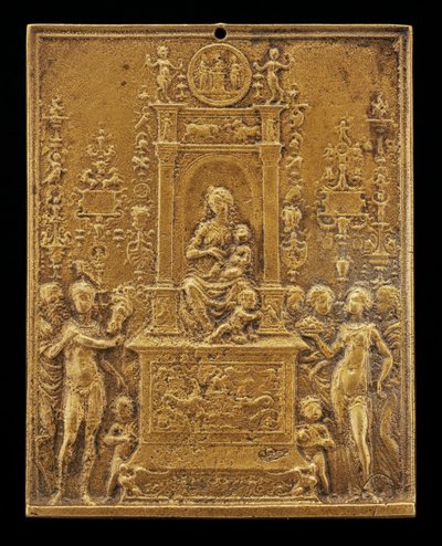 Madonna und Kind auf dem Thron mit Heiligen von Moderno