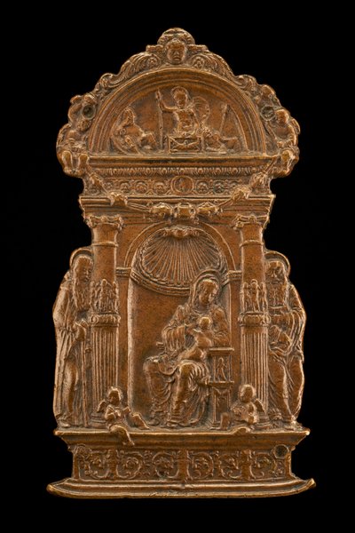 Madonna und Kind mit Heiligen, spätes 15. - frühes 16. Jahrhundert von Moderno