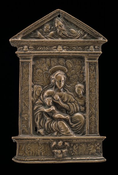 Madonna mit Kind und Heiligen, spätes 15. - frühes 16. Jahrhundert von Moderno