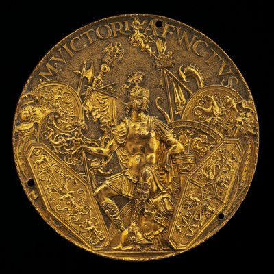 Mars umgeben von Trophäen, spätes 15. - frühes 16. Jahrhundert von Moderno