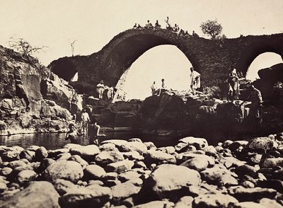 „Ein Imperium aufbauen“ im faschistischen Zeitalter: Portugiesische Brücke über den Angareb Fluss, 09/05/1936 von Modestino Baldinetti