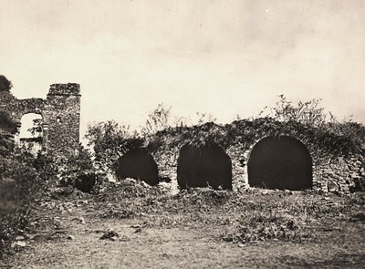 „Ein Imperium aufbauen“ im faschistischen Zeitalter: der Löwengraben im Schloss von König Fasiladas in Gondar, Äthiopien, 09/05/1936 von Modestino Baldinetti