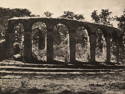 „Ein Imperium aufbauen“ im faschistischen Zeitalter: der Tempel von König Fasiladas in Gondar, Äthiopien, 09/05/1936 von Modestino Baldinetti