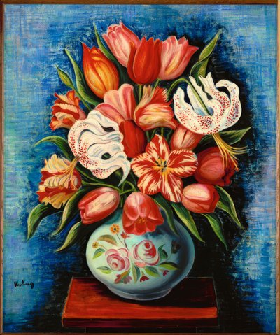 Blumenstrauß mit Tulpen und Lilien von Moise Kisling