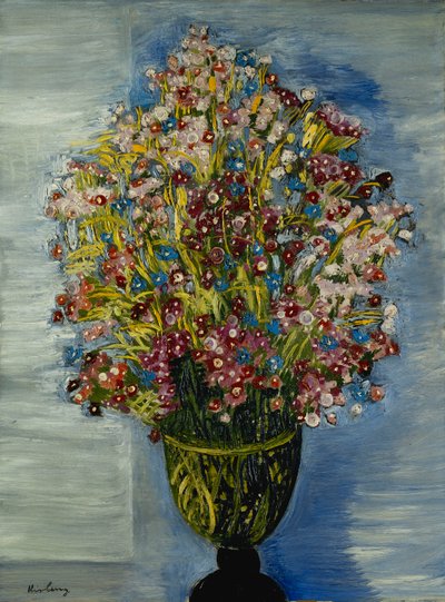 Blumen in einer grünen Vase von Moise Kisling