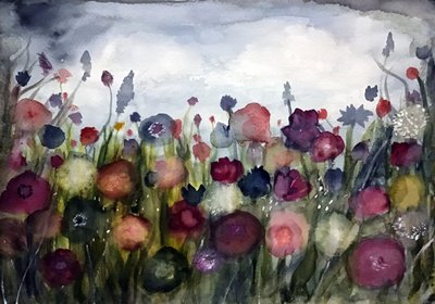 Träumerisches Blumenfeld von Monica Lindblom