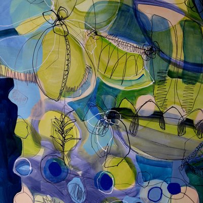 Abstrakter Gartenfluss von Monika Riethmueller