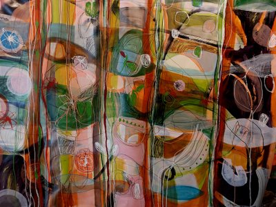 Lebendiger abstrakter Garten von Monika Riethmueller