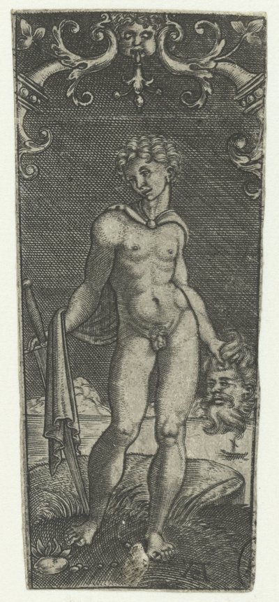 David mit dem Kopf von Goliath von Monogrammist AC