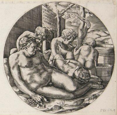 Bacchus und Putti von Monogrammist B