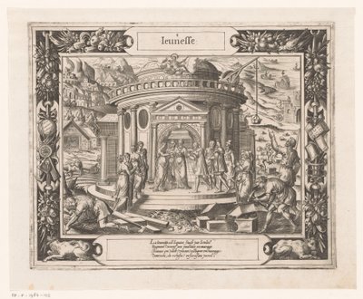 Jugend unter dem Einfluss von Apollo von Monogrammist HF (graveur)