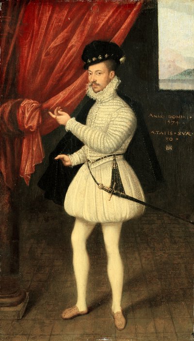 Porträt eines Mannes in Weiß, 1574 von Monogrammist LAM