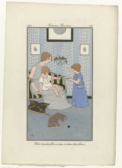 Journal des Dames et des Modes, Costumes Parisiens, 1914, Nr. 137: Robe de petite fille von Monogrammist MFN