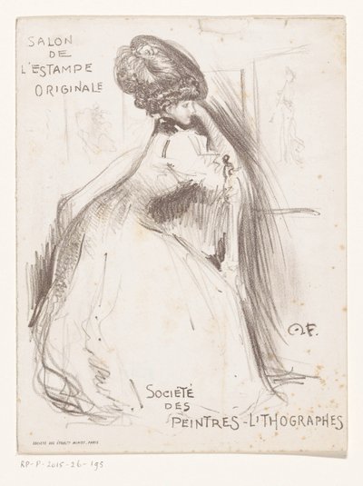 Einladung zu einer Ausstellung mit Werken von Henri Fantin Latour im Grand Palais von Monogrammist MF (Frankrijk)