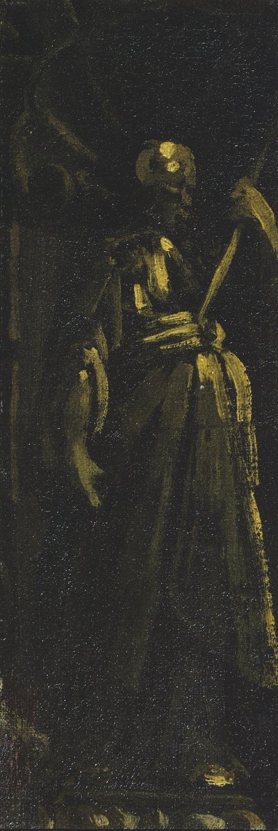Heiliger in einer Nische (Fragment) von Monsu Desiderio