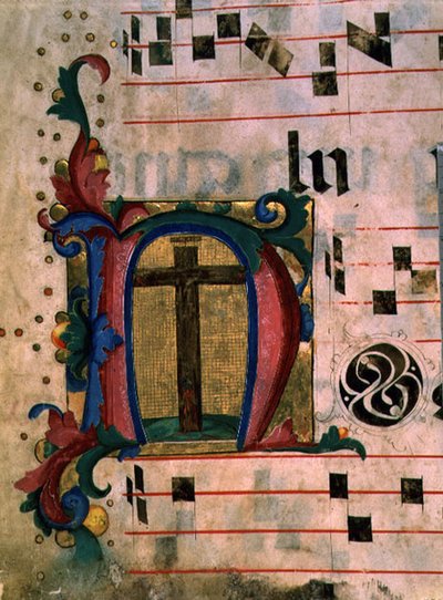 Ms 543 f.121v Historisierte Initiale 