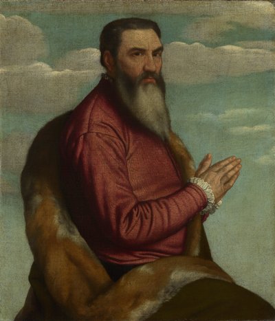 Betender Mann mit langem Bart von Moretto da Brescia